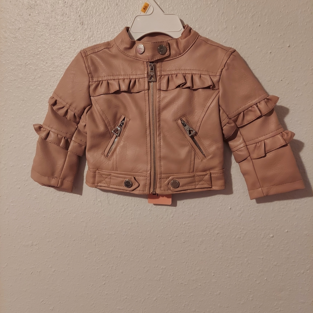 Urban Republic Blush Pink Kids Jacket with Ruffle Details